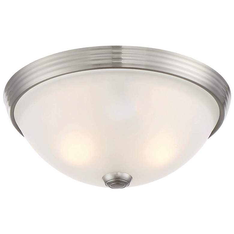 Image 5 Savoy House Essentials 11" Wide Satin Nickel 2-Light Ceiling Light more views