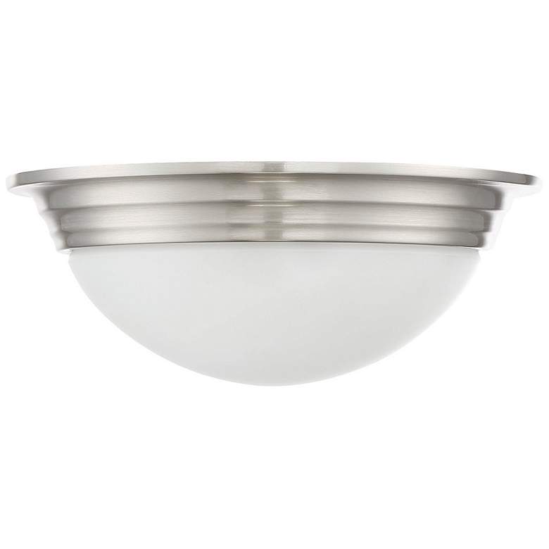 Image 2 Savoy House Essentials 11" Wide Satin Nickel 2-Light Ceiling Light more views
