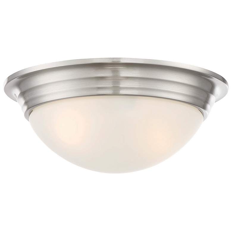 Image 3 Savoy House Essentials 11" Wide Satin Nickel 2-Light Ceiling Light more views