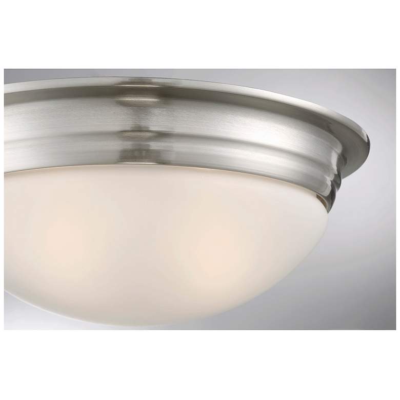 Image 6 Savoy House Essentials 11" Wide Satin Nickel 2-Light Ceiling Light more views