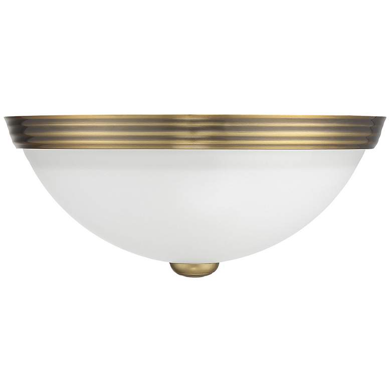 Image 2 Savoy House Essentials 11" Wide Warm Brass 2-Light Ceiling Light more views