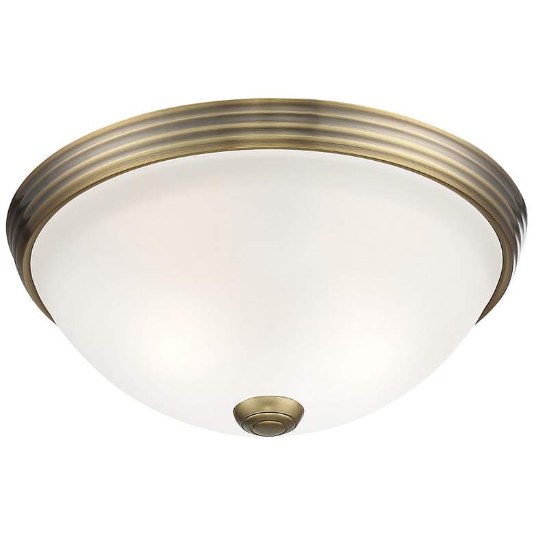 Image 4 Savoy House Essentials 11" Wide Warm Brass 2-Light Ceiling Light more views