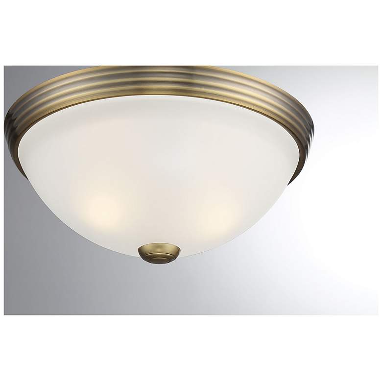 Image 5 Savoy House Essentials 11" Wide Warm Brass 2-Light Ceiling Light more views