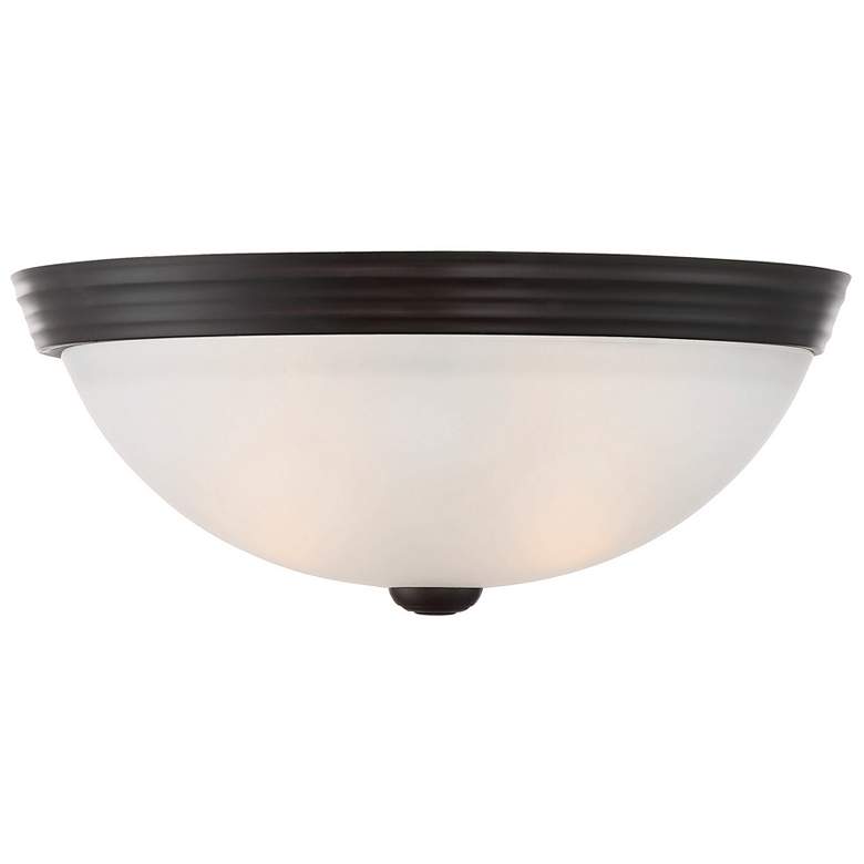 Image 1 Savoy House Essentials 13" Wide English Bronze 2-Light Ceiling Light
