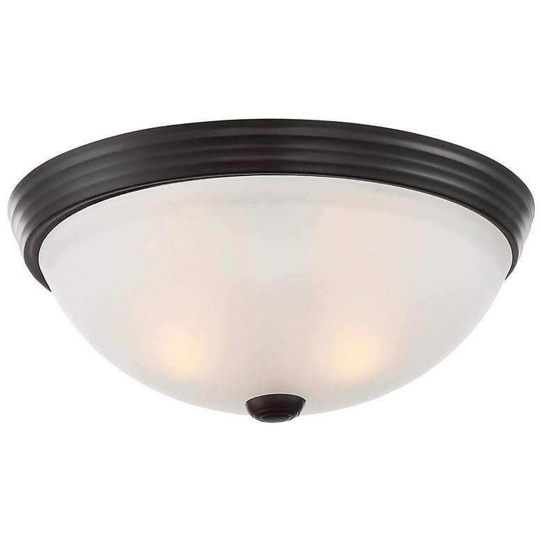 Image 4 Savoy House Essentials 13" Wide English Bronze 2-Light Ceiling Light more views