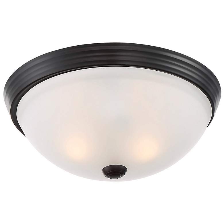 Image 5 Savoy House Essentials 13" Wide English Bronze 2-Light Ceiling Light more views