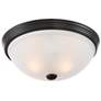 5_Savoy House Essentials 13" Wide English Bronze 2-Light Ceiling Light more views
