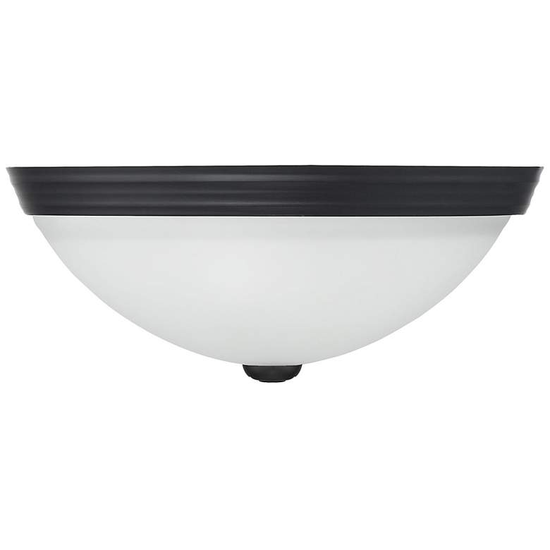 Image 3 Savoy House Essentials 13" Wide Matte Black 2-Light Ceiling Light more views