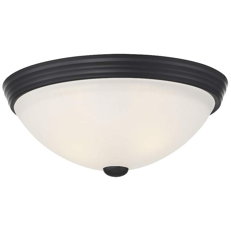 Image 4 Savoy House Essentials 13" Wide Matte Black 2-Light Ceiling Light more views