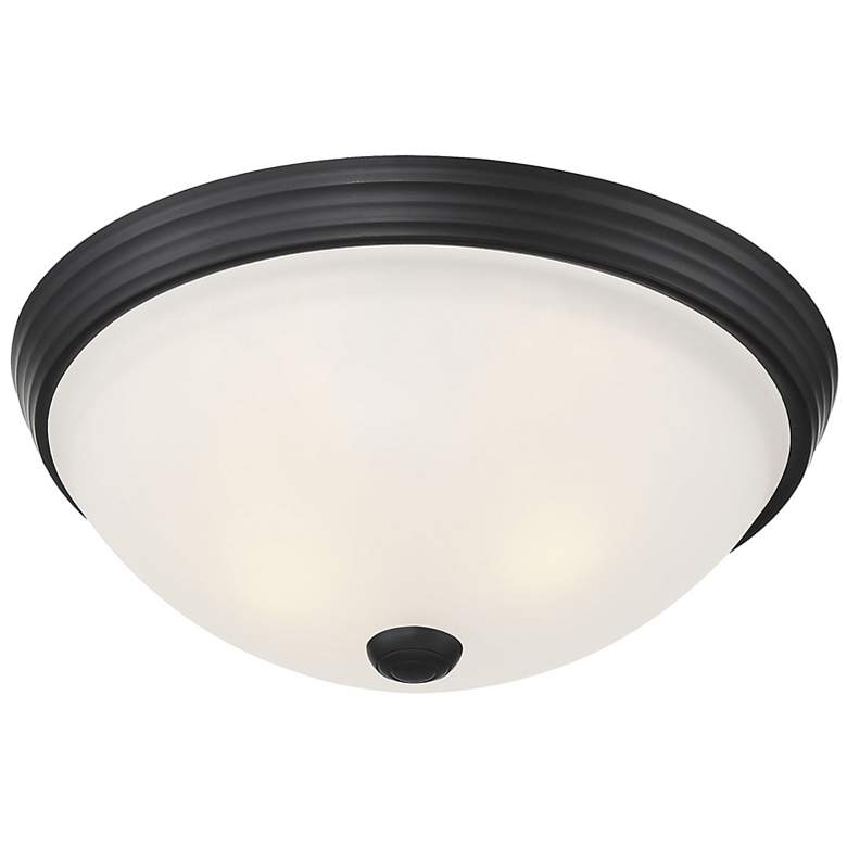 Image 5 Savoy House Essentials 13" Wide Matte Black 2-Light Ceiling Light more views