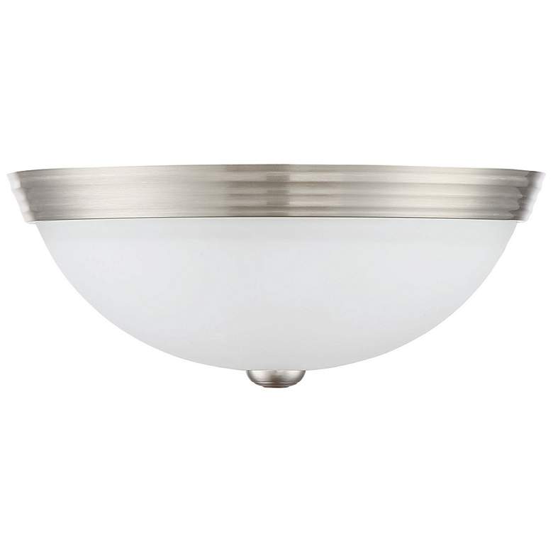 Image 2 Savoy House Essentials 13" Wide Satin Nickel 2-Light Ceiling Light more views