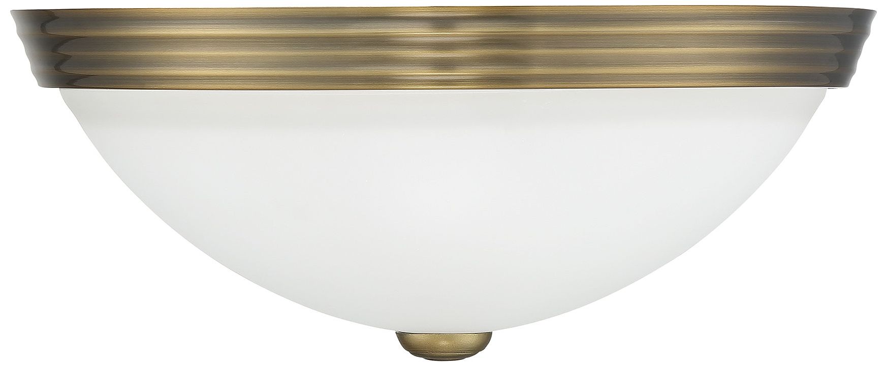 Thumbnail2 of Savoy House Essentials  13" Wide Warm Brass 2-Light Ceiling Light more views