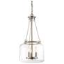 Thumbnail3 of Savoy House Essentials Akron 12" Wide Satin Nickel 3-Light Pendant more views