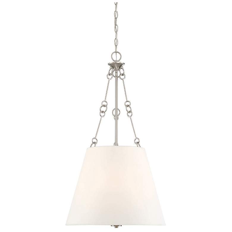 Image 1 Savoy House Essentials Austin 18 inch Wide Satin Nickel 4-Light Pendant