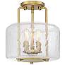 1_Savoy House Essentials Avalon 11.38" Wide Warm Brass 3-Light Ceiling L