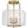 Savoy House Essentials Avalon 11.38" Wide Warm Brass 3-Light Ceiling L