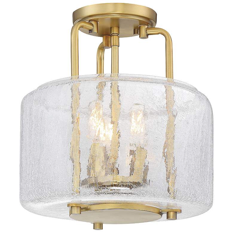Image 3 Savoy House Essentials Avalon 11.38" Wide Warm Brass 3-Light Ceiling L more views