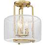 3_Savoy House Essentials Avalon 11.38" Wide Warm Brass 3-Light Ceiling L more views