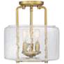 4_Savoy House Essentials Avalon 11.38" Wide Warm Brass 3-Light Ceiling L more views