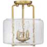 5_Savoy House Essentials Avalon 11.38" Wide Warm Brass 3-Light Ceiling L more views