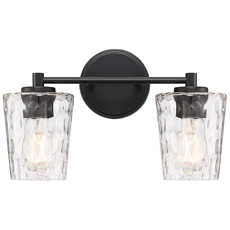 Image 1 Savoy House Essentials Ballas 15.5" Wide 2-Light Matte Black Bath Ligh