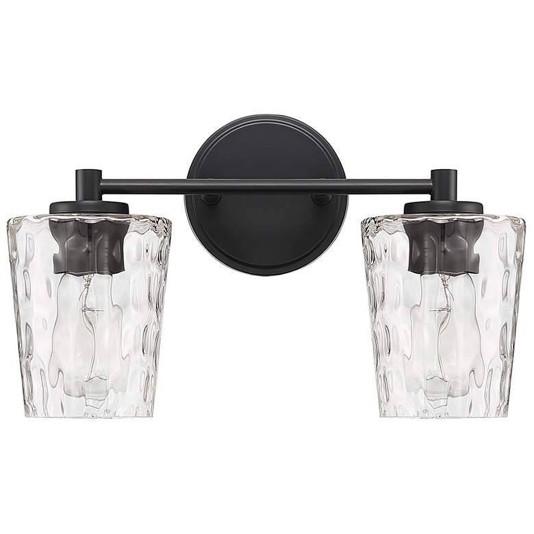 Image 2 Savoy House Essentials Ballas 15.5" Wide 2-Light Matte Black Bath Ligh more views