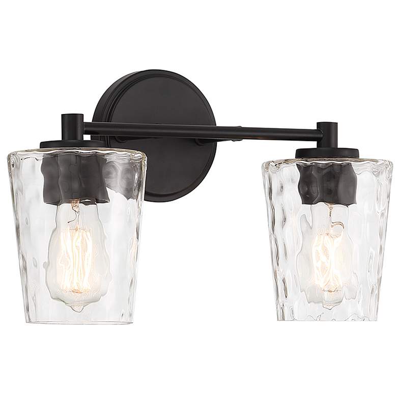 Image 3 Savoy House Essentials Ballas 15.5" Wide 2-Light Matte Black Bath Ligh more views