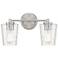 Savoy House Essentials Ballas 15.5" Wide 2-Light Satin Nickel Bath Lig