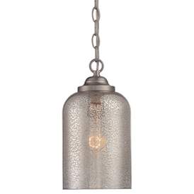 Image1 of Savoy House Essentials Bally 6.5" Wide Satin Nickel 1-Light Pendant