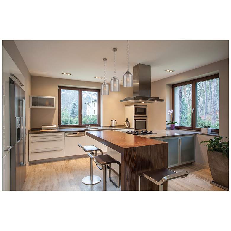Image 3 Savoy House Essentials Bally 6.5" Wide Satin Nickel 1-Light Pendant more views