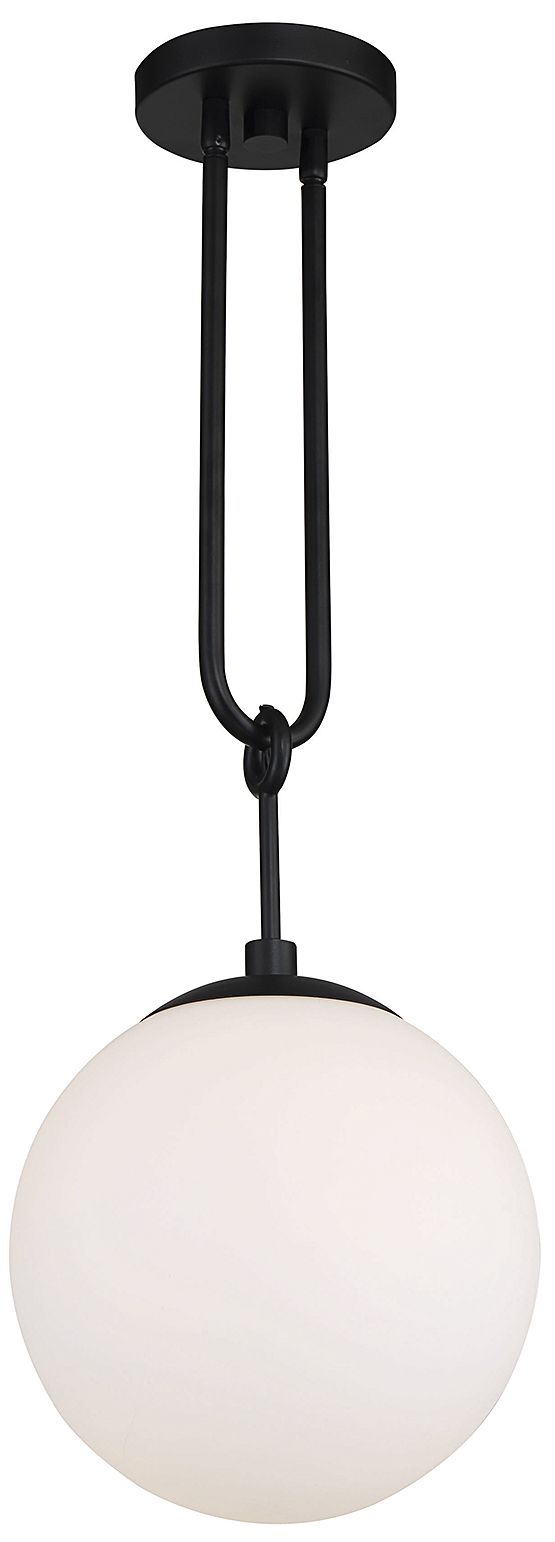 Savoy House Essentials Becker 10" Wide Matte Black 1-Light Mini Pendan in scene