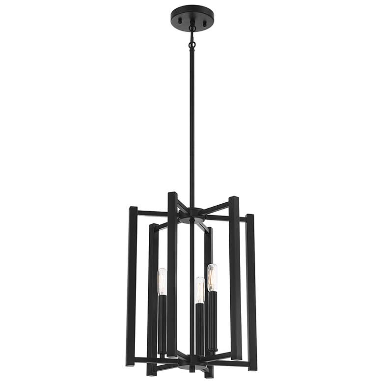 Image 3 Savoy House Essentials Benson 13" Wide Matte Black 3-Light Pendant more views