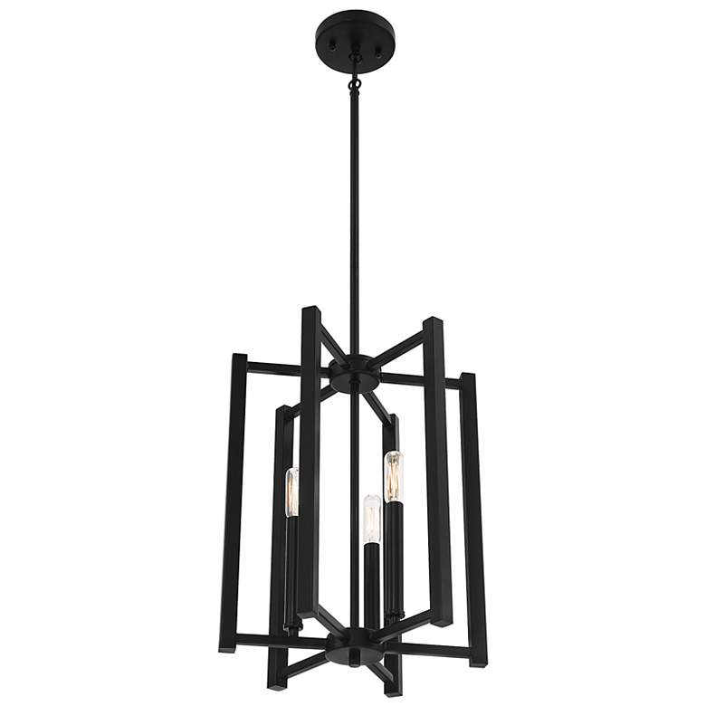 Image 4 Savoy House Essentials Benson 13" Wide Matte Black 3-Light Pendant more views
