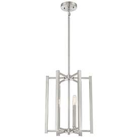 Image5 of Savoy House Essentials Benson 13" Wide Satin Nickel 3-Light Pendant more views
