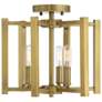 1_Savoy House Essentials Benson 13" Wide Warm Brass 3-Light Ceiling Ligh