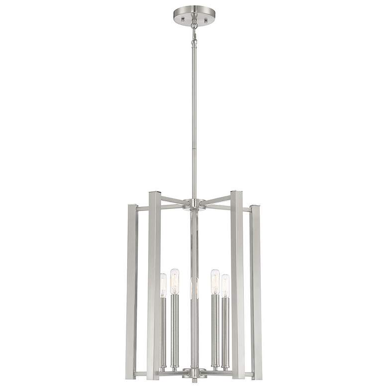 Image 1 Savoy House Essentials Benson 15.5" Wide Satin Nickel 5-Light Pendant