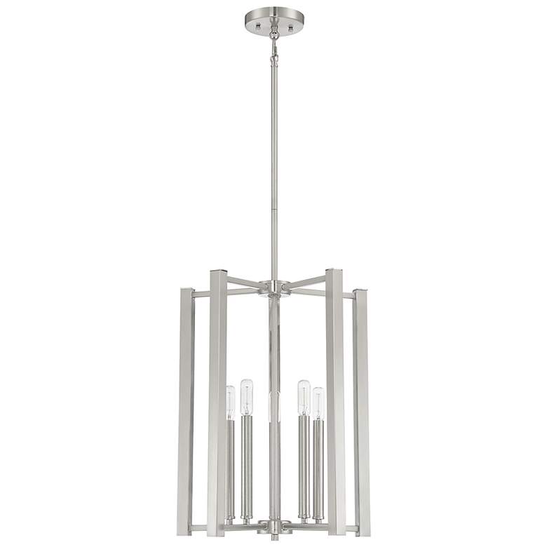 Image 2 Savoy House Essentials Benson 15.5" Wide Satin Nickel 5-Light Pendant more views