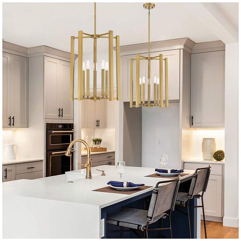 Image 6 Savoy House Essentials Benson 15.5" Wide Warm Brass 5-Light Pendant more views