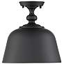 3_Savoy House Essentials Berg 12" Wide Matte Black 1-Light Ceiling Light more views