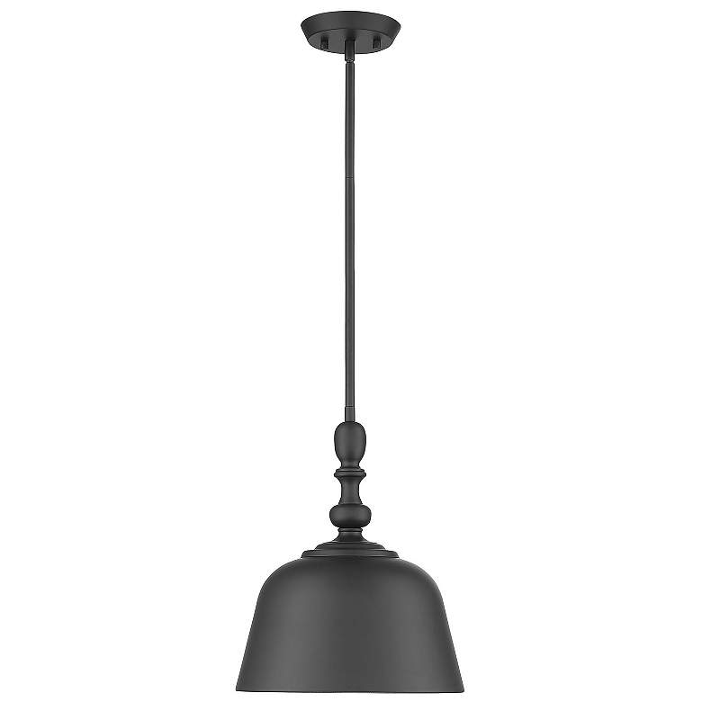 Image 3 Savoy House Essentials Berg 12" Wide Matte Black 1-Light Mini Pendant more views
