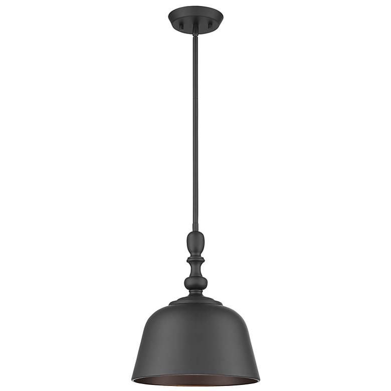 Image 4 Savoy House Essentials Berg 12" Wide Matte Black 1-Light Mini Pendant more views