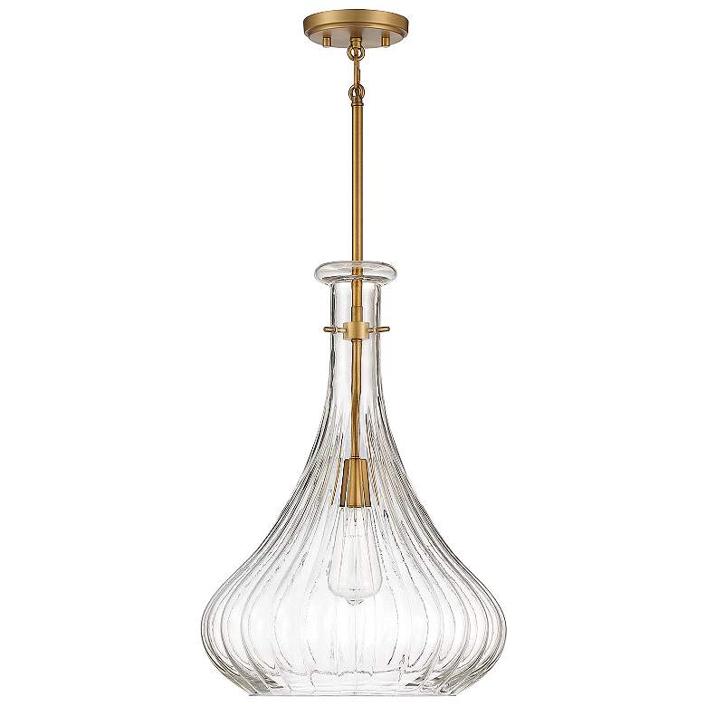 Image 2 Savoy House Essentials Bristo 14" Wide Warm Brass 1-Light Mini Pendant more views