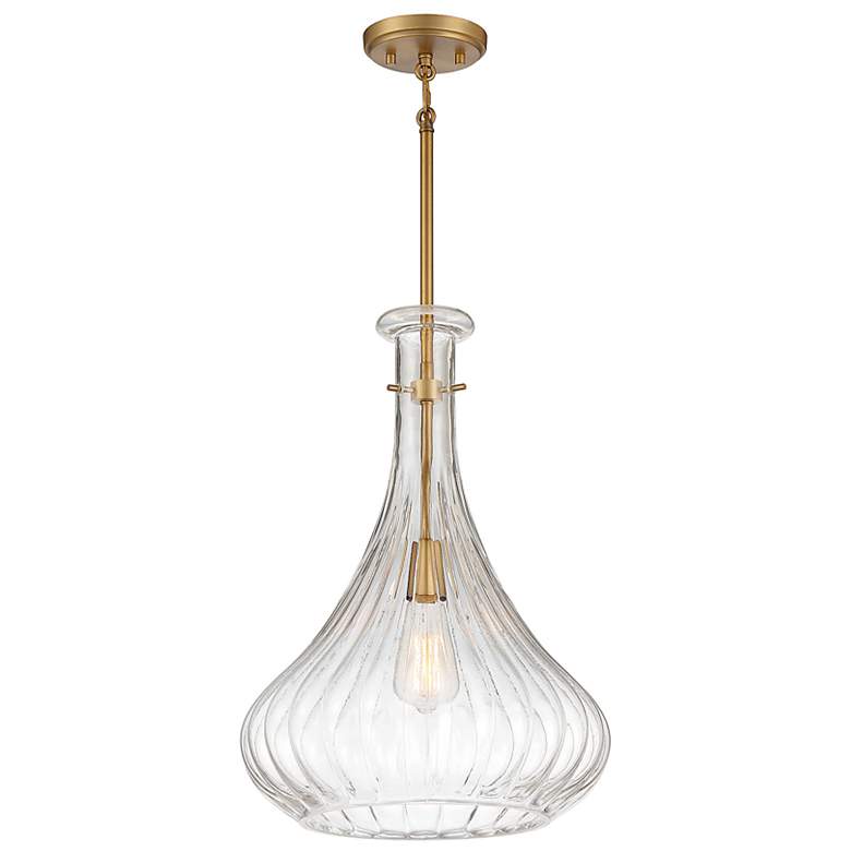 Image 3 Savoy House Essentials Bristo 14" Wide Warm Brass 1-Light Mini Pendant more views
