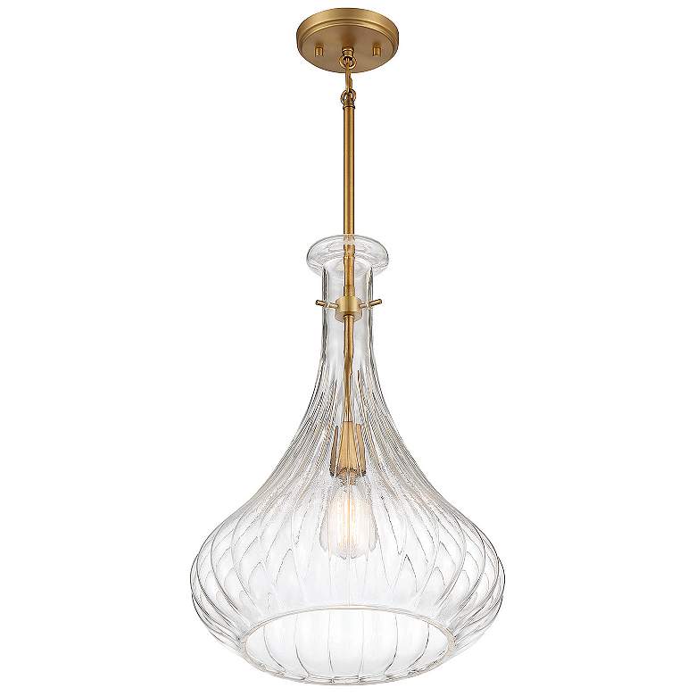 Image 4 Savoy House Essentials Bristo 14" Wide Warm Brass 1-Light Mini Pendant more views