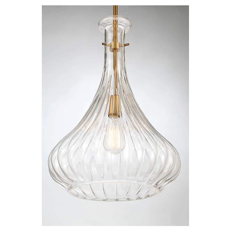 Image 5 Savoy House Essentials Bristo 14" Wide Warm Brass 1-Light Mini Pendant more views