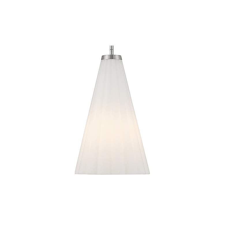 Image 2 Savoy House Essentials Bristol 9" Wide Satin Nickel 1-Light Pendant more views