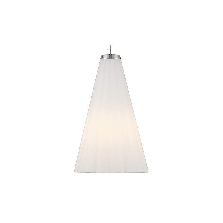 Image 2 Savoy House Essentials Bristol 9 inch Wide Satin Nickel 1-Light Pendant more views