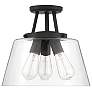 2_Savoy House Essentials Calhoun 13" Wide Matte Black 3-Light Ceiling Li more views