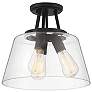5_Savoy House Essentials Calhoun 13" Wide Matte Black 3-Light Ceiling Li more views