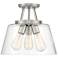 Savoy House Essentials Calhoun 13" Wide Satin Nickel 3-Light Ceiling L